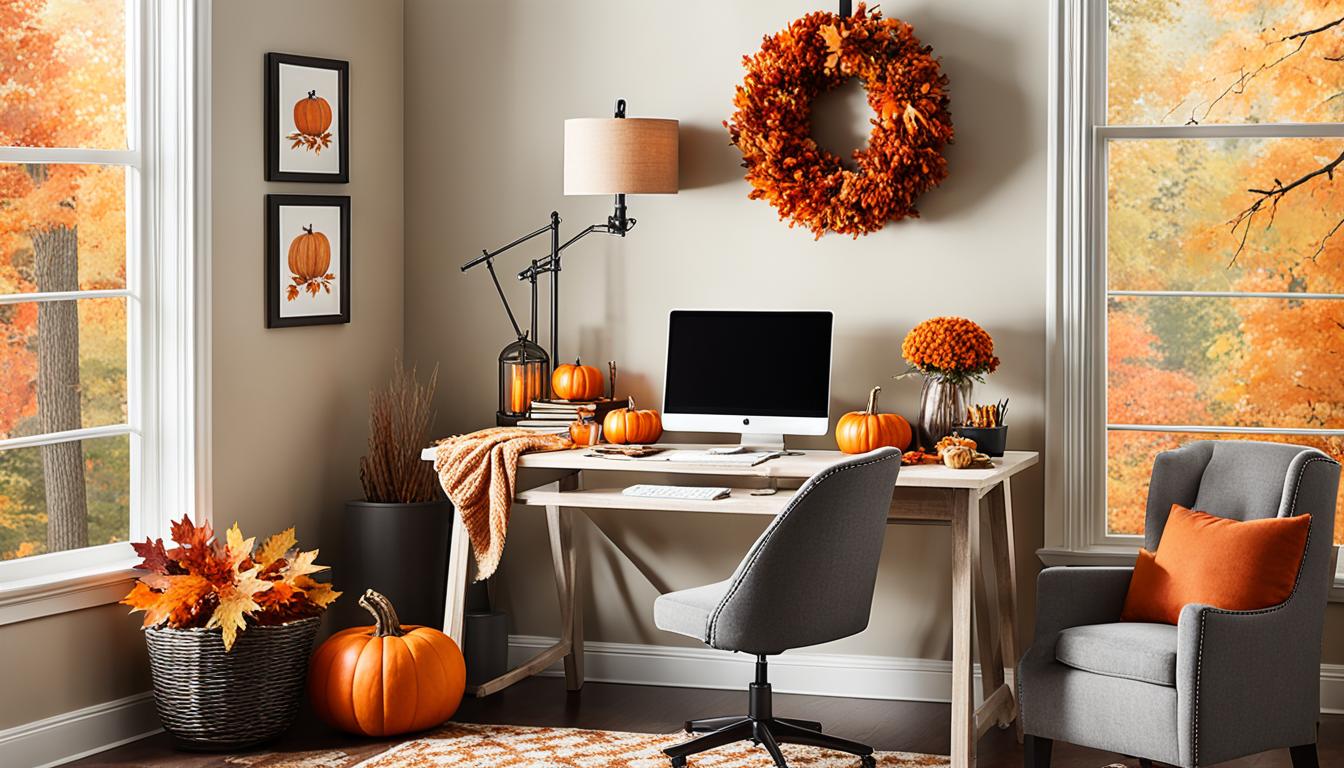 Balance Halloween and Fall Décor in Home Office