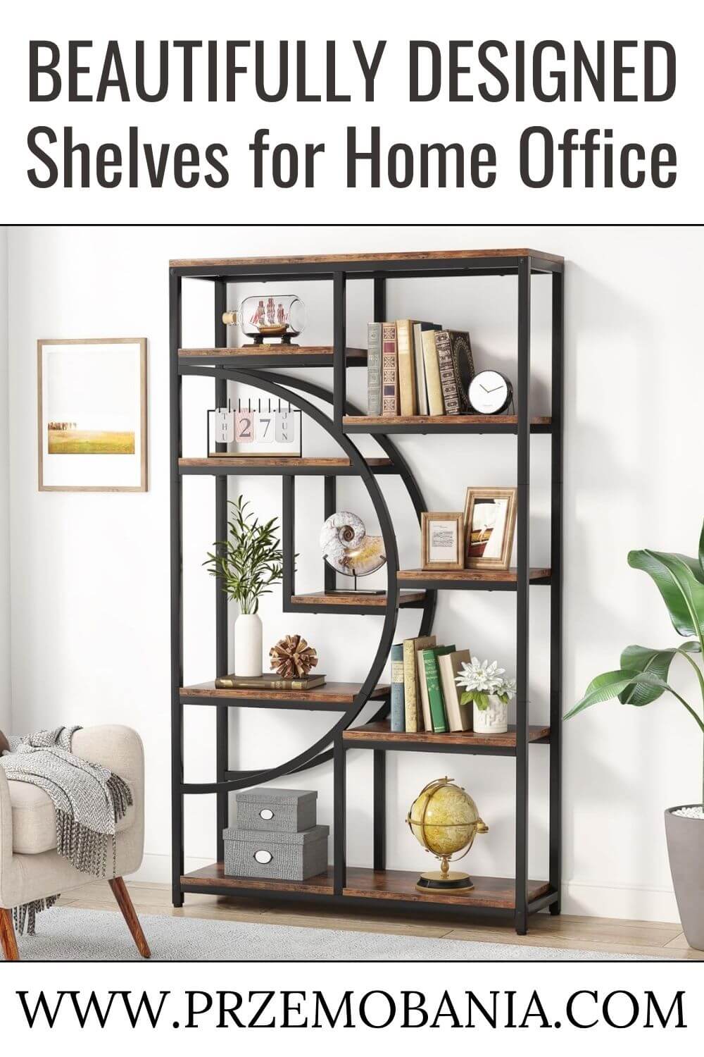 Beautifully Designed Shelves For Home Office 1