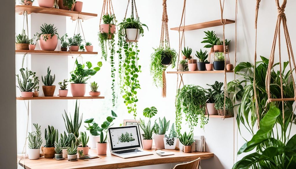 What Plants Suit a Pink Boho Home Office?