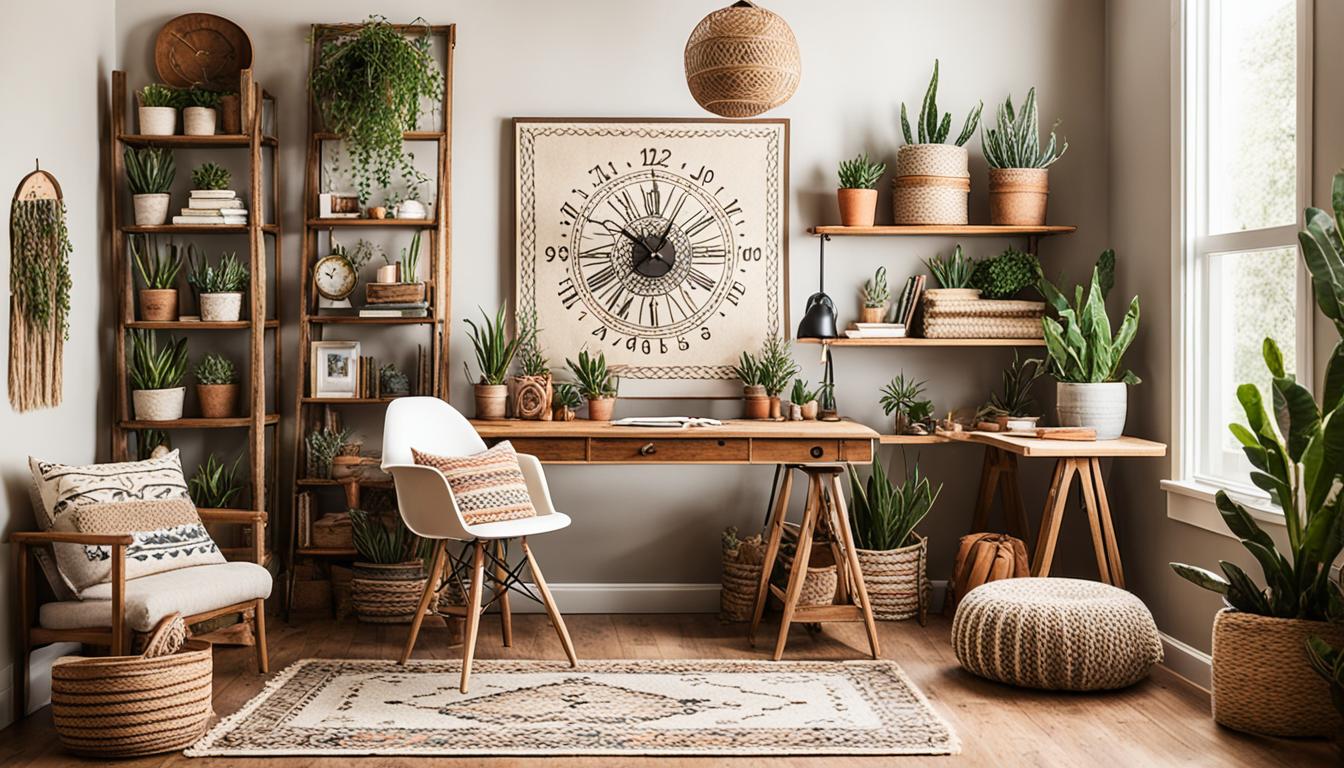 Boho-Inspired Retro Revival Home Office