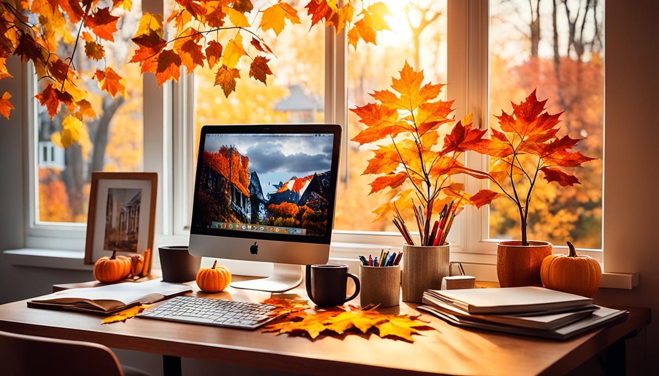 Lighting in Autumn Home Office Décor