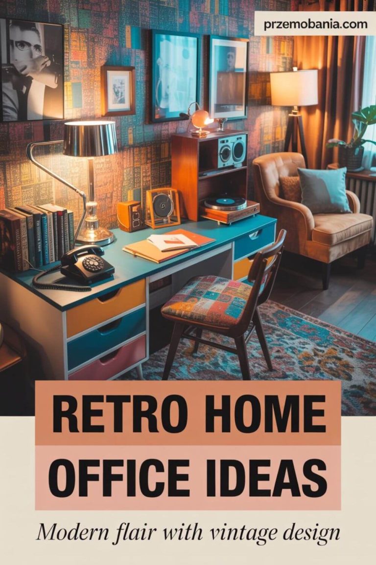 Retro Home Office with Modern Flair & Vintage Design