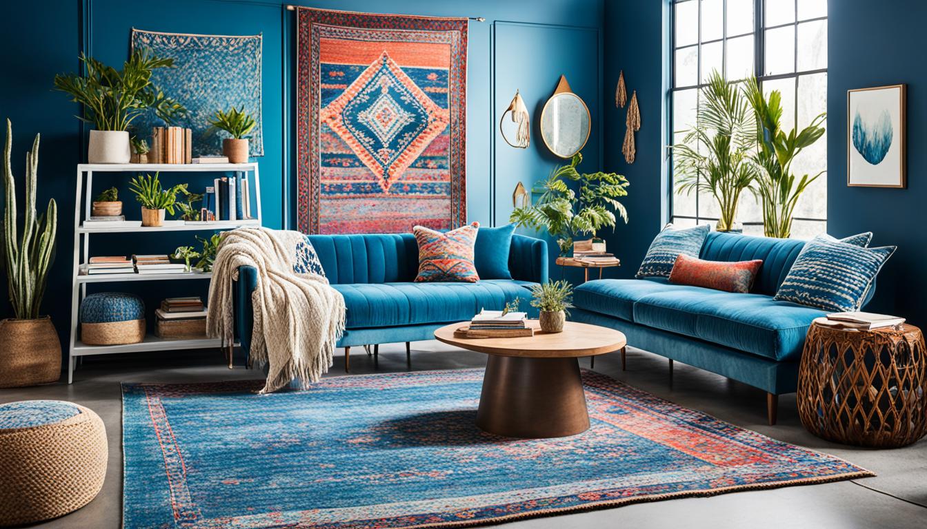 Rugs for Blue Bohemian Office