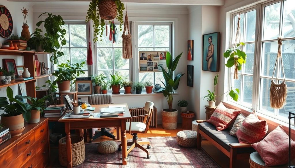 Bohemian home office design