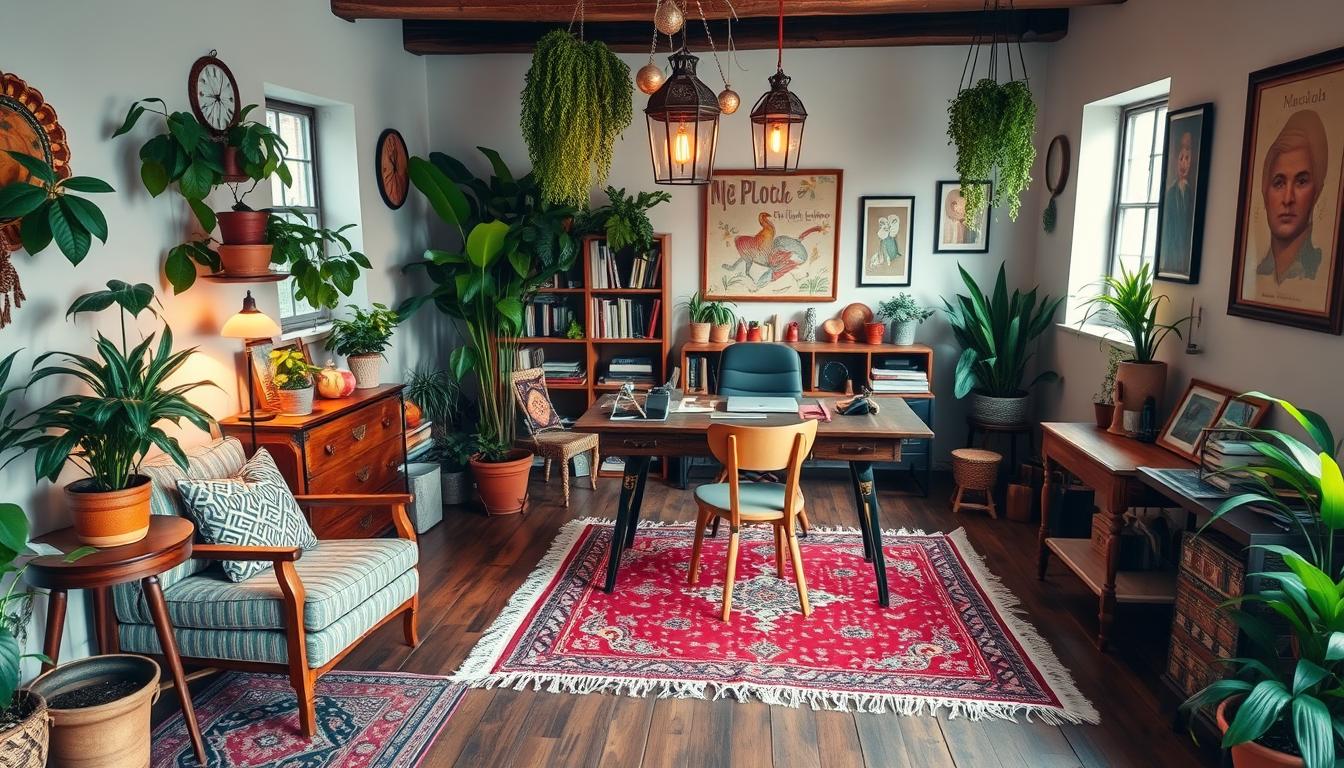 Bohemian home office design