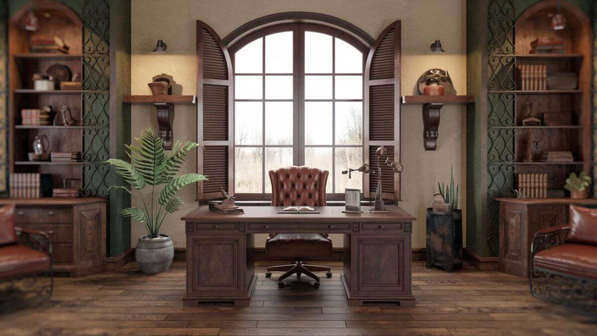 Home Office Aesthetics for Masculine and Feminine Décor - Rustic Home Office