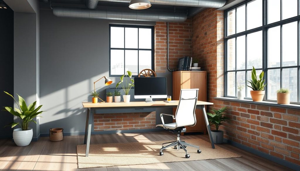 Industrial home office color palettes