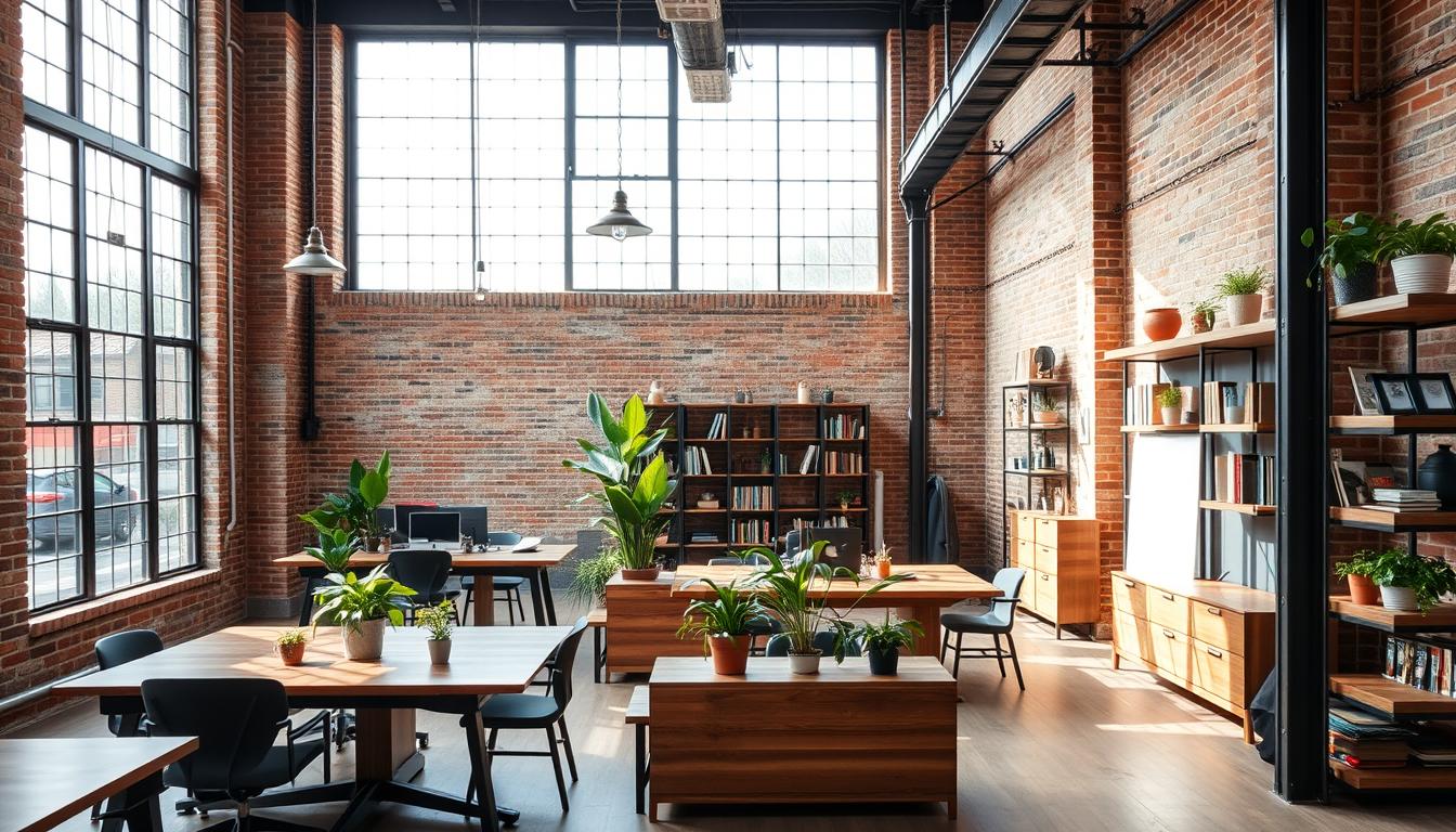 Industrial office decor elements