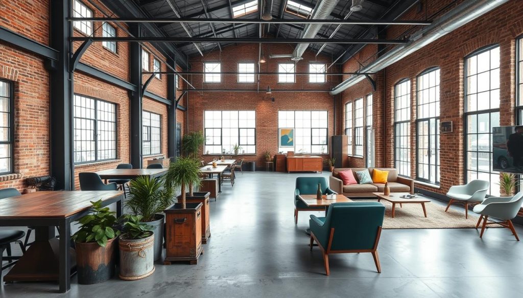 Industrial open floor plan