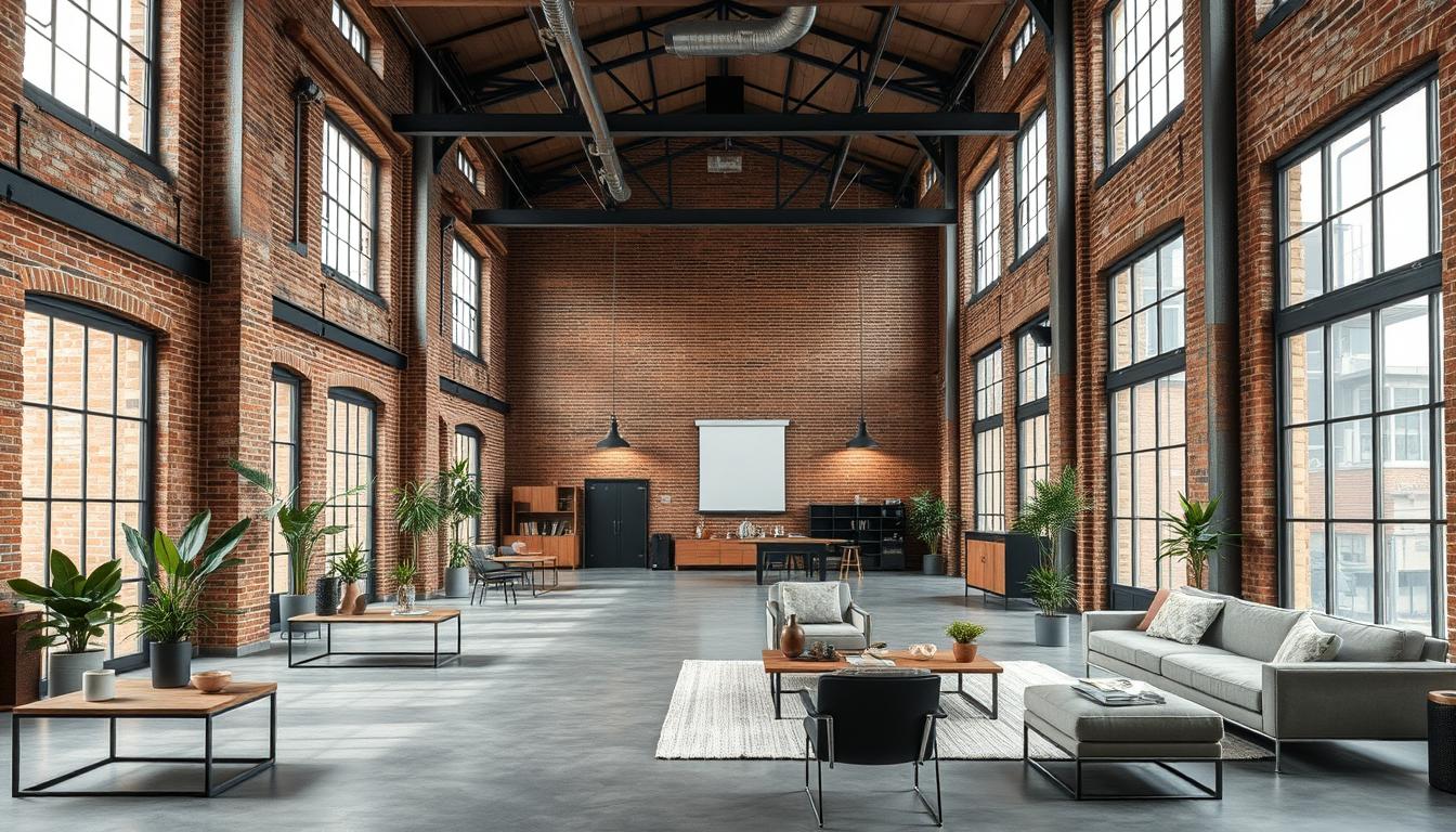 Mixing industrial and modern styles