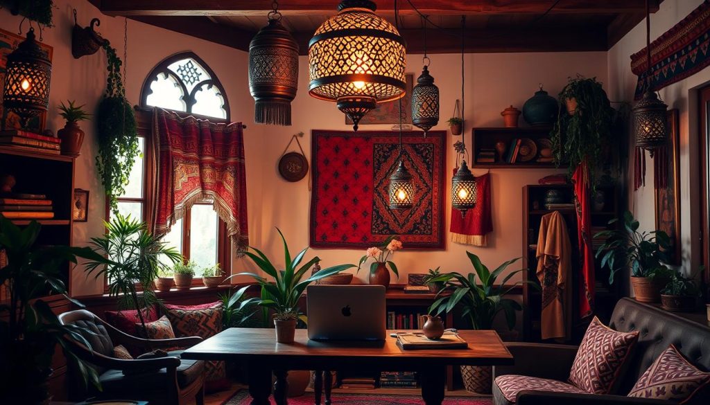 Moroccan lantern decor