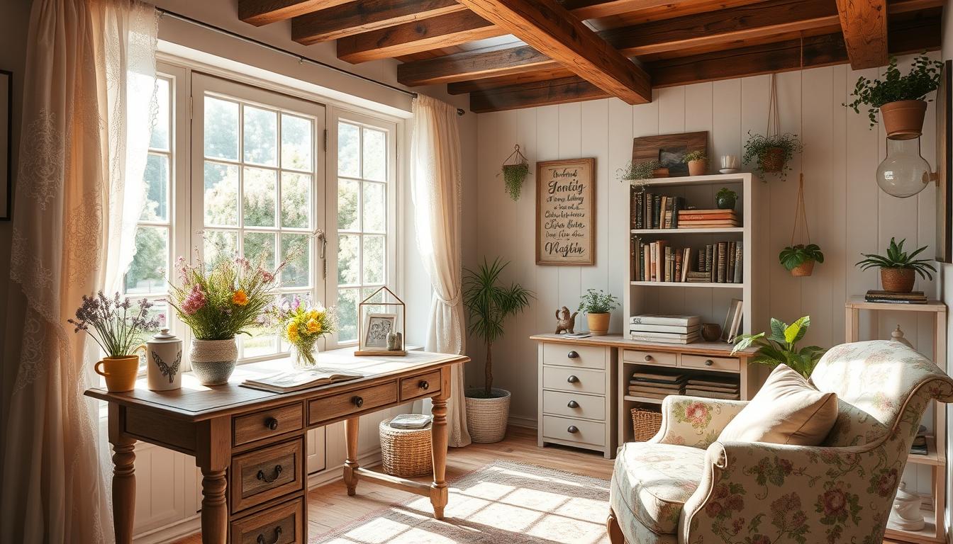 Organizing a cottagecore home office