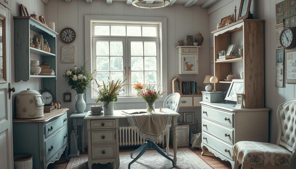 Organizing shabby chic office