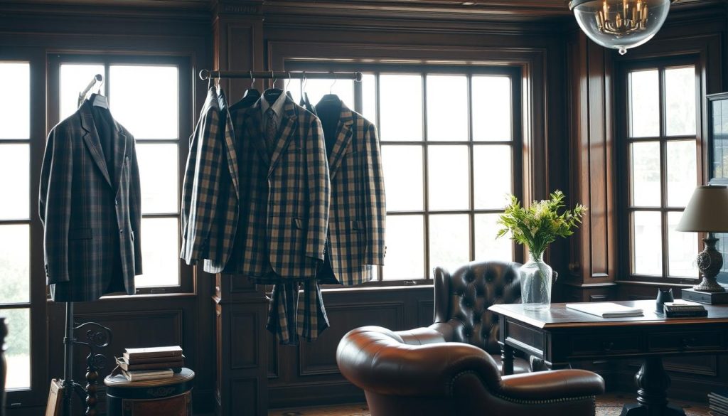 Plaid and striped suits