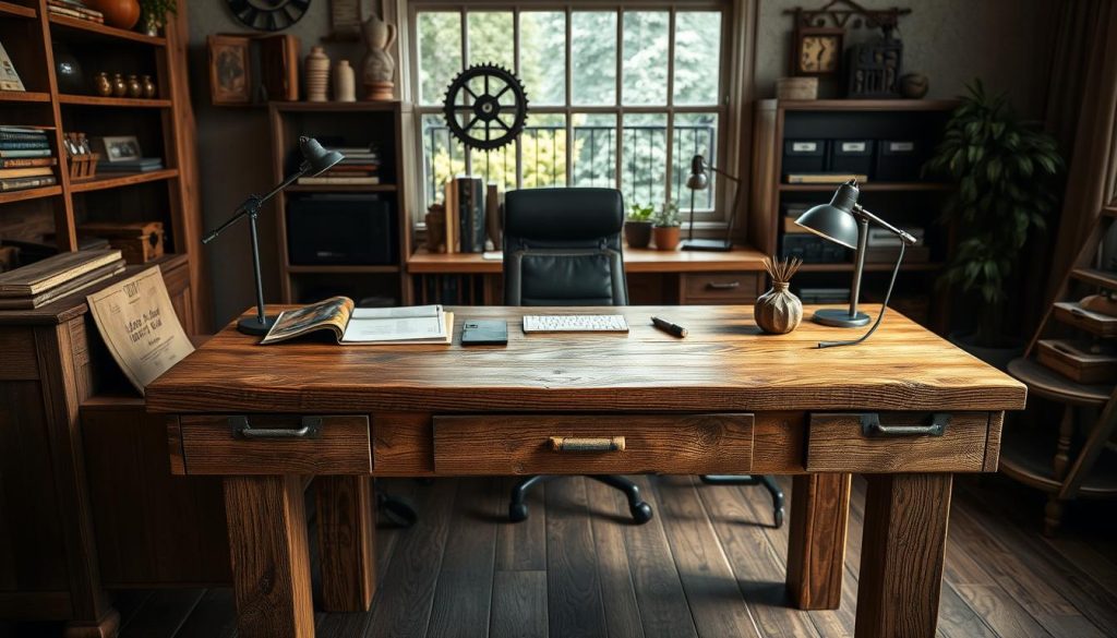 Rustic Wood Desk