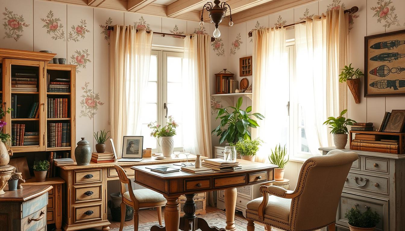 Shabby chic home office design