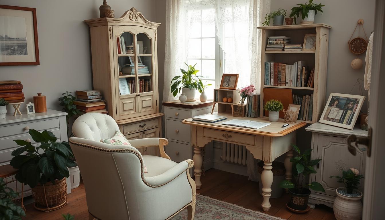 Shabby chic office decor ideas