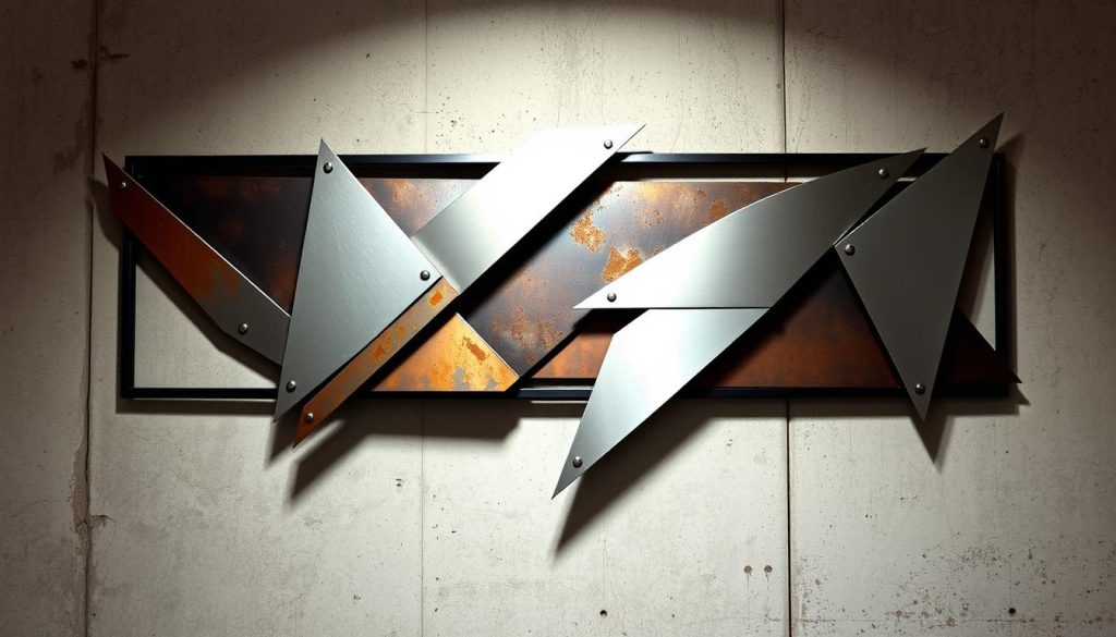 abstract metal wall art