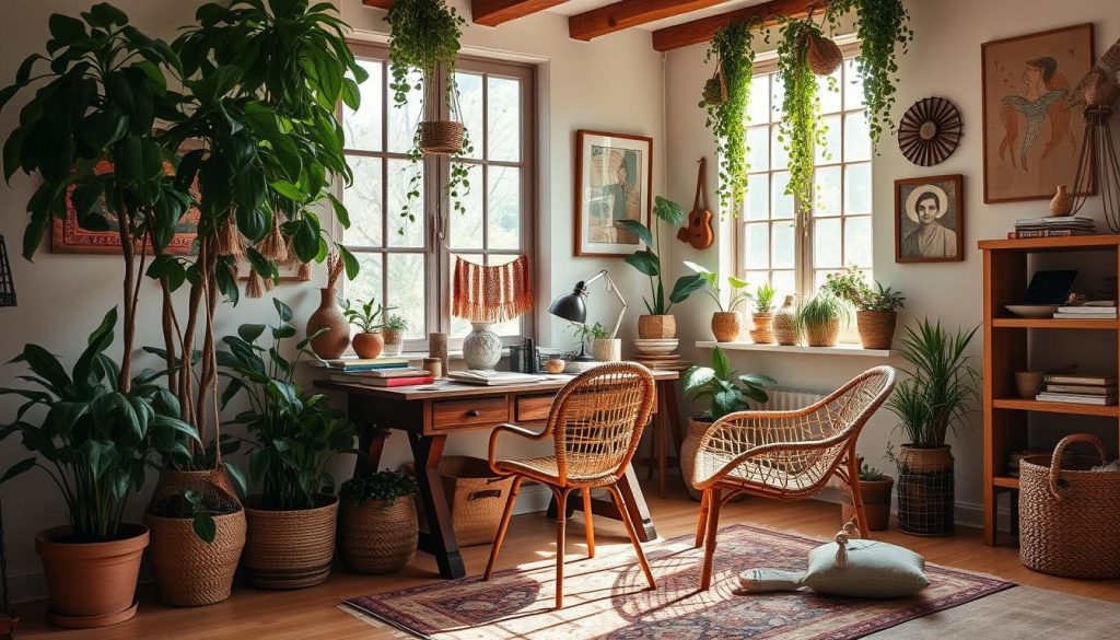 boho chic office design