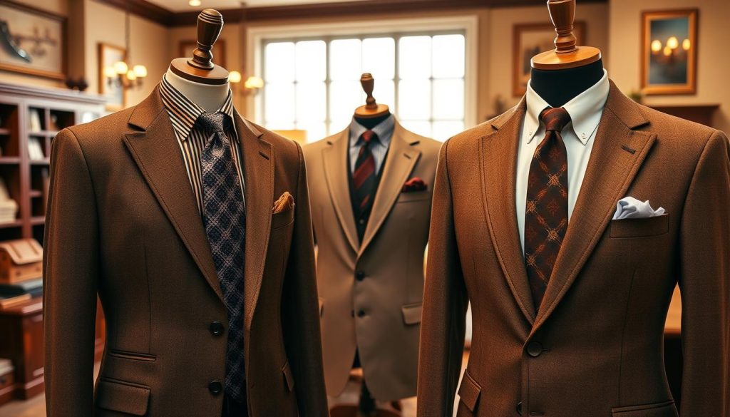 brown suits