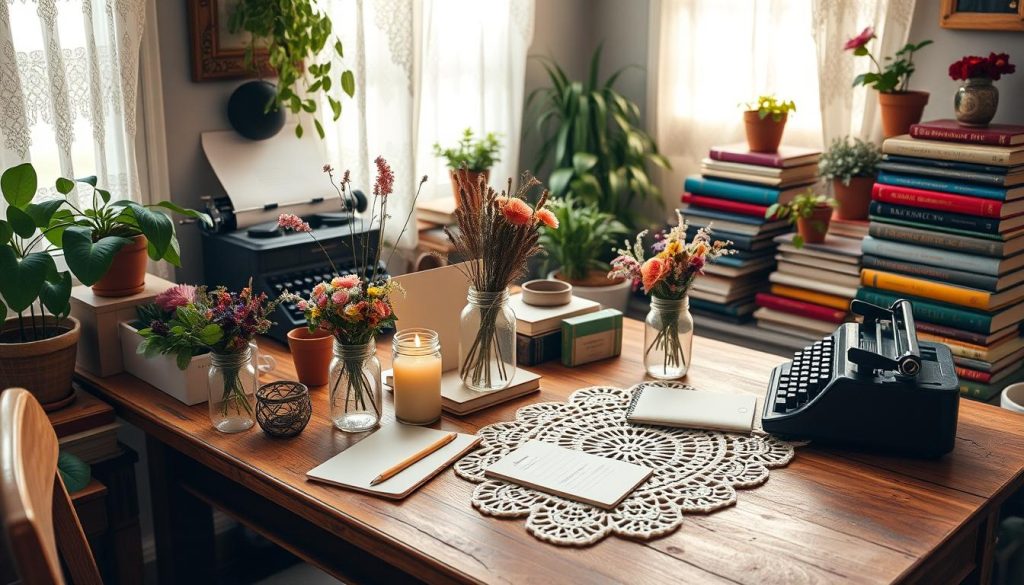 cottagecore office organization
