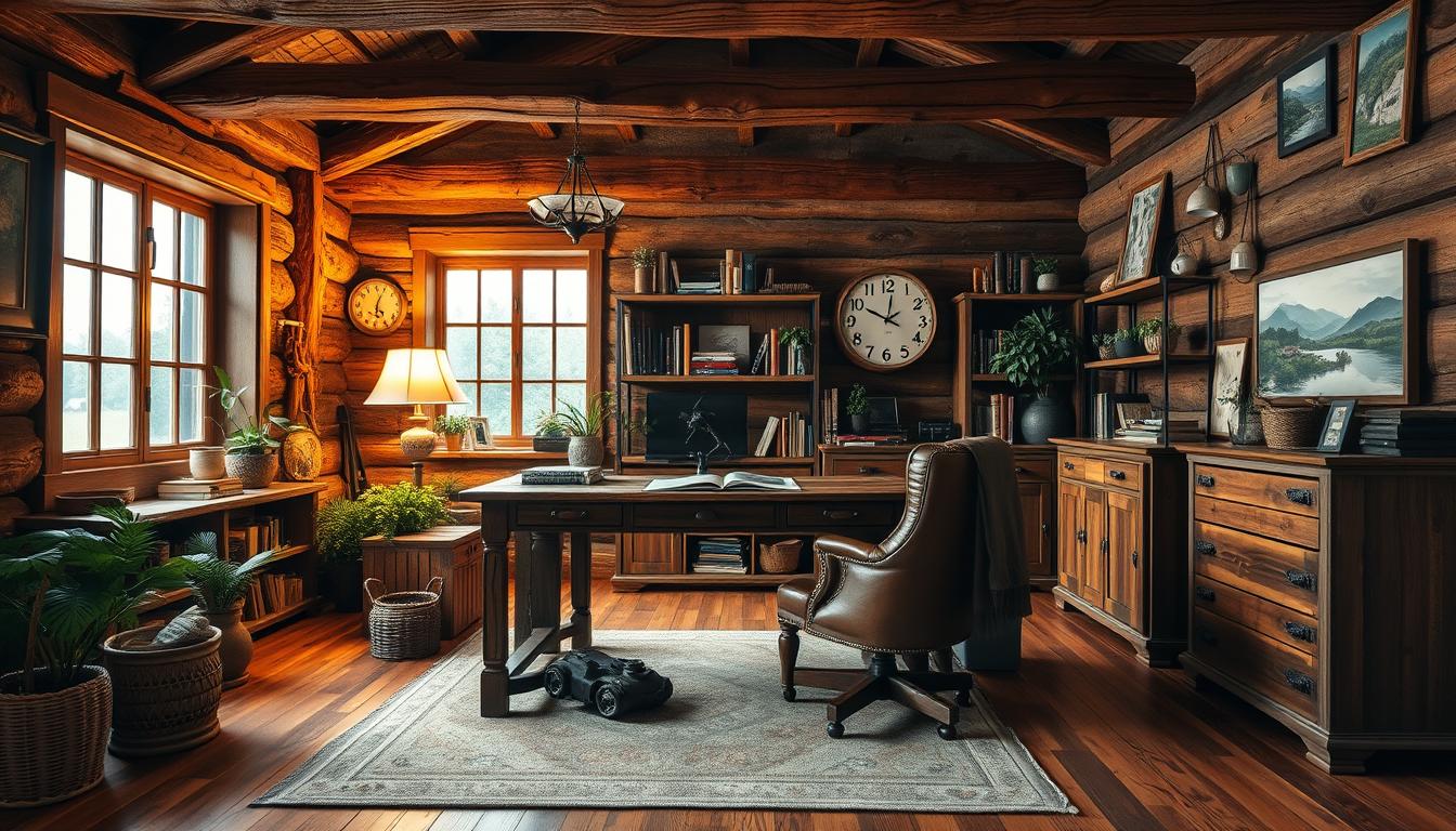 cozy rustic home office ideas