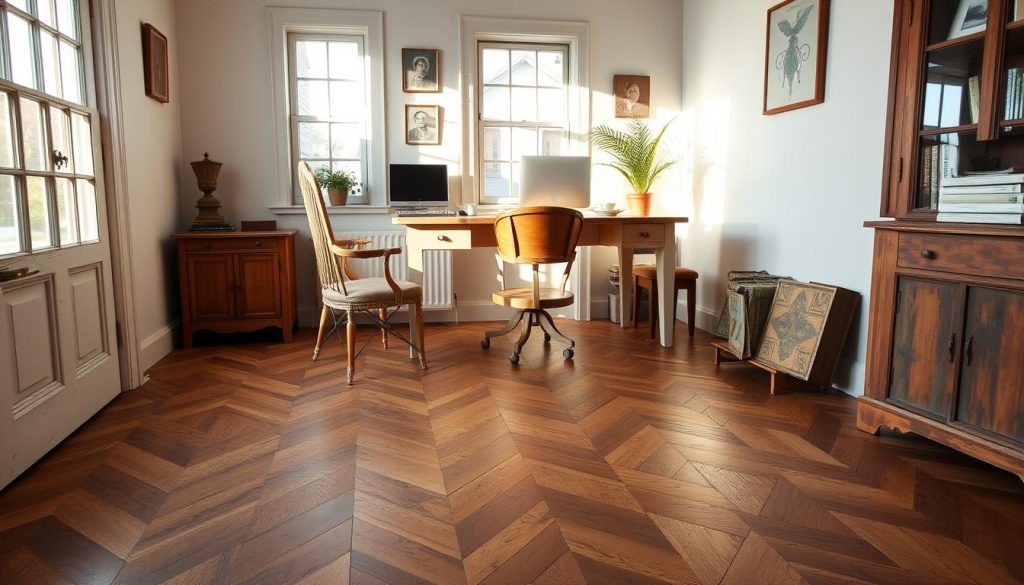 distressed parquet flooring