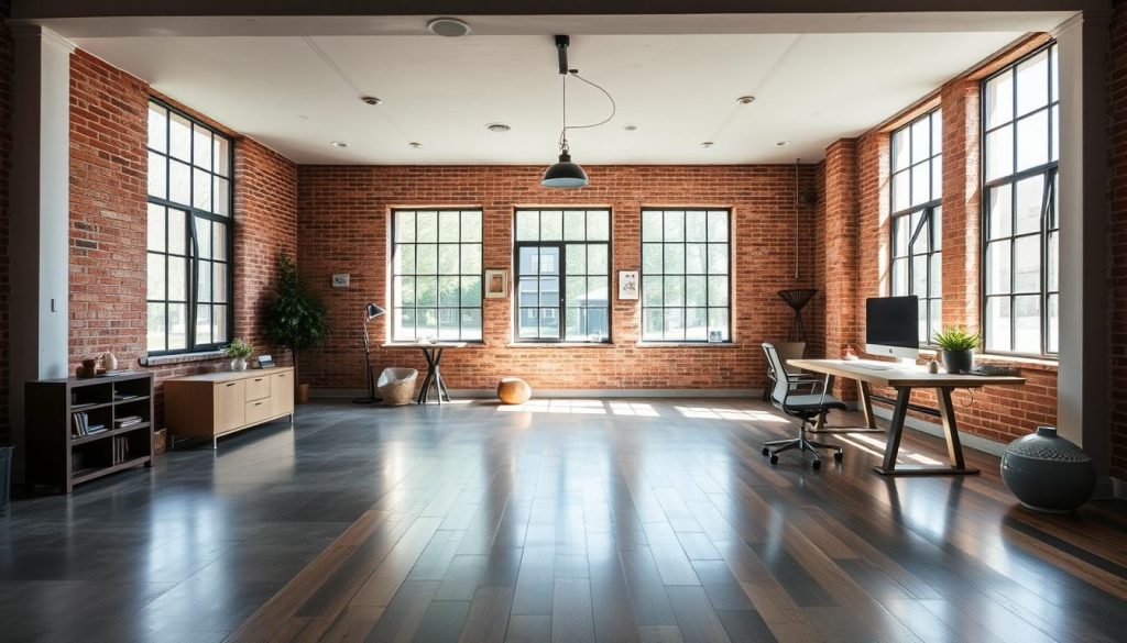 industrial home office floors