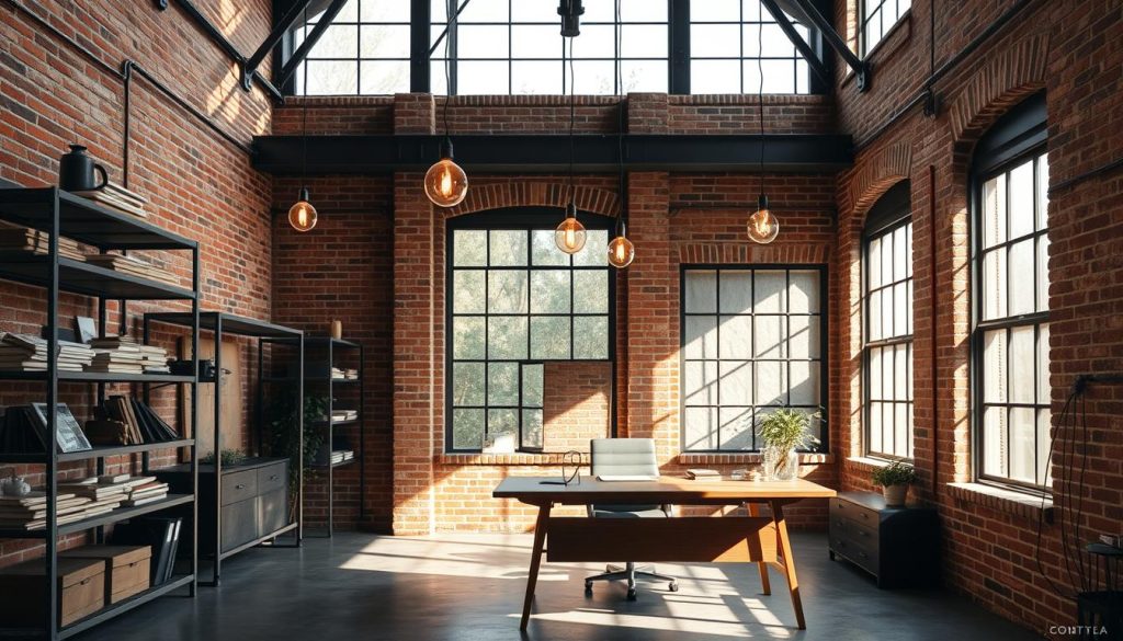 industrial home office lighting