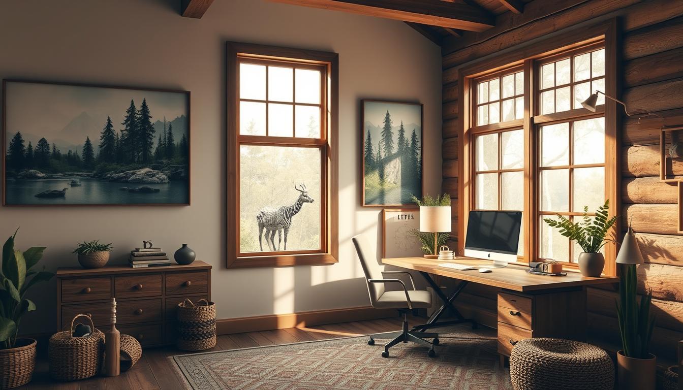 What Wall Art Suits Rustic Office?