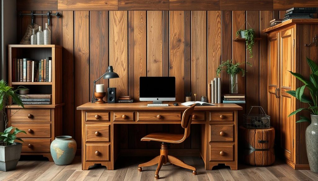 rustic desk finishes