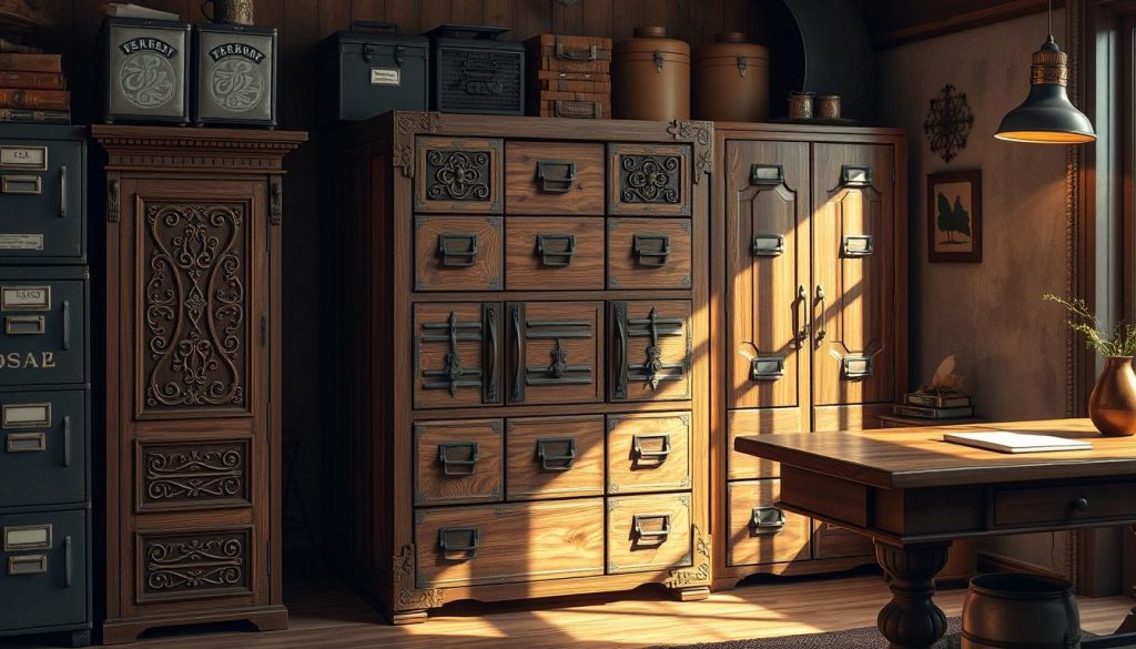 rustic filing cabinets