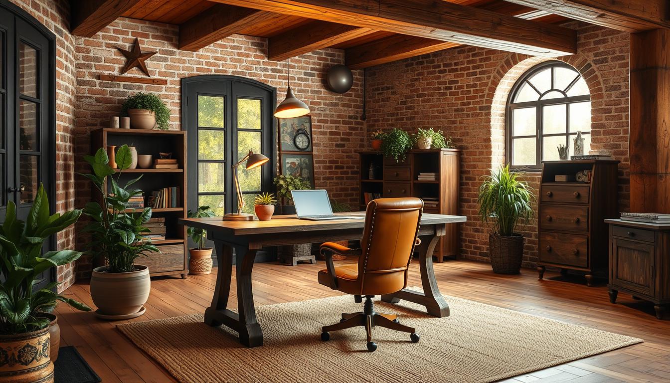 rustic home office