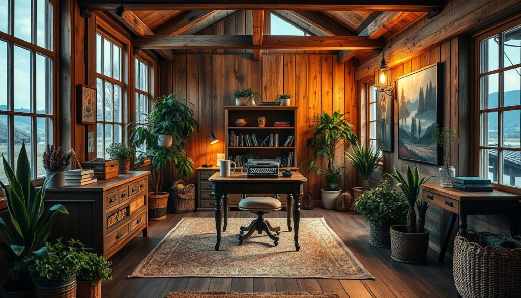 rustic home office