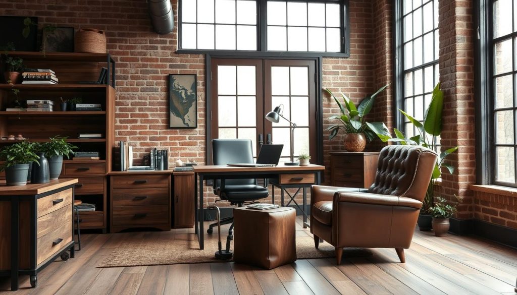 rustic home office