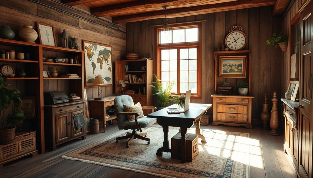 rustic home office colors