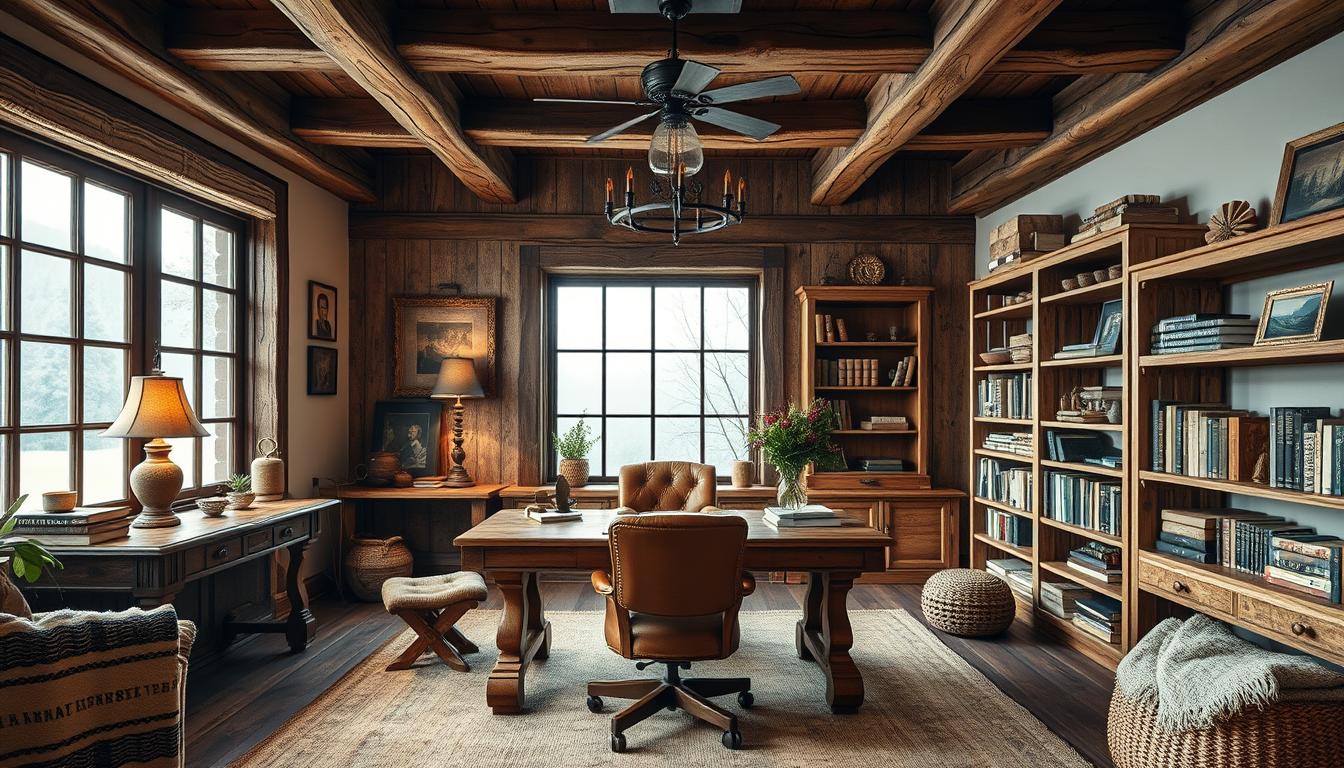 rustic home office design