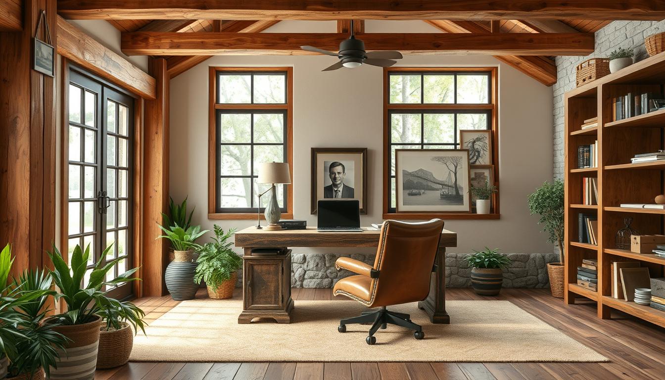 rustic home office