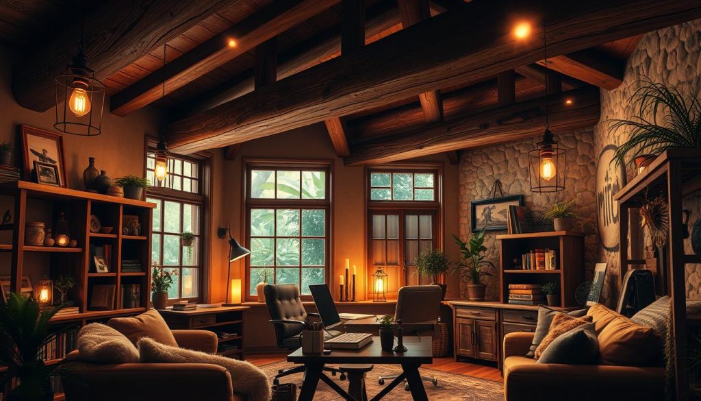 rustic lighting