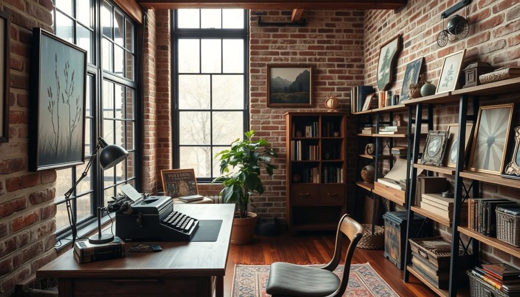 rustic office