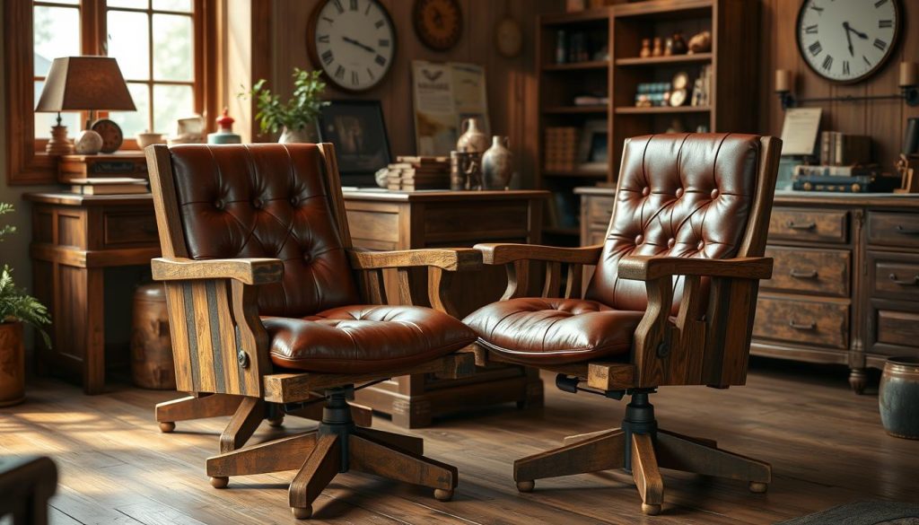 rustic office chairs