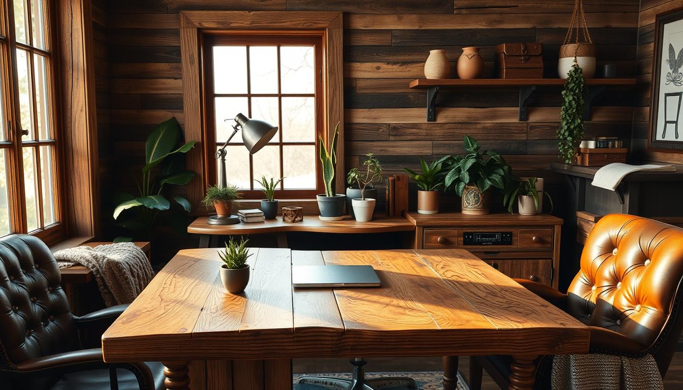 rustic office desk