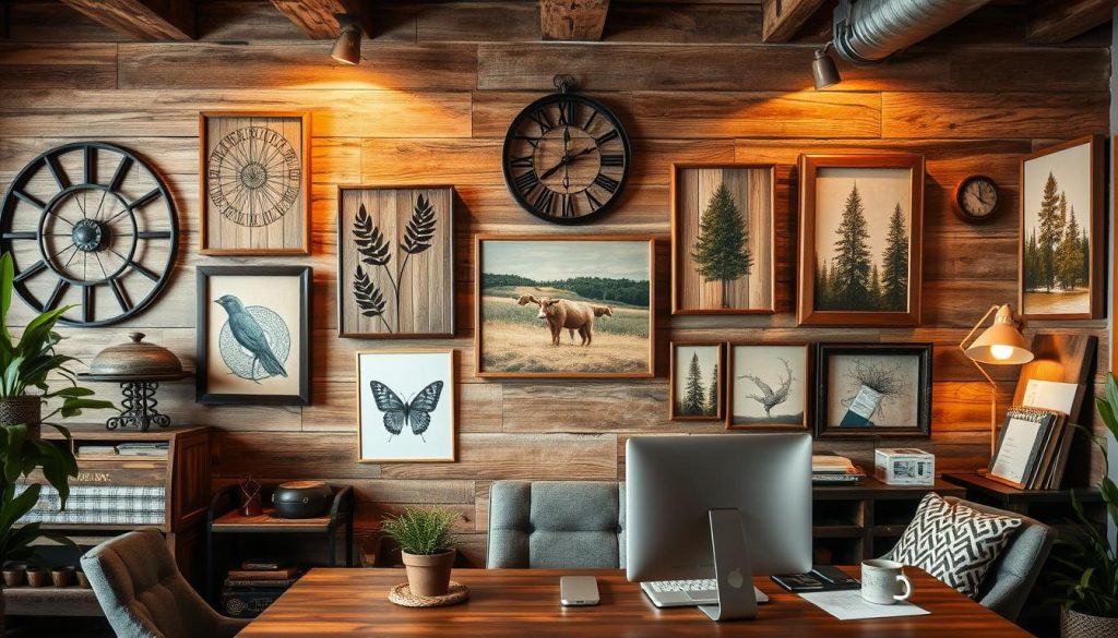 rustic office wall art