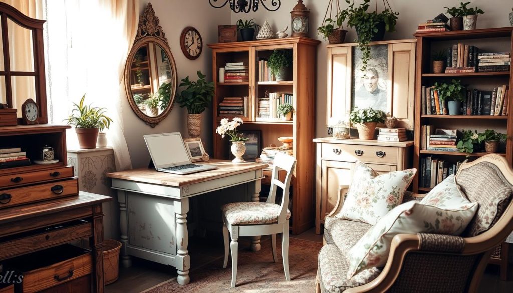 shabby chic home office design