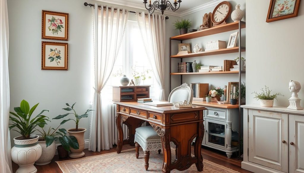 shabby chic home office design