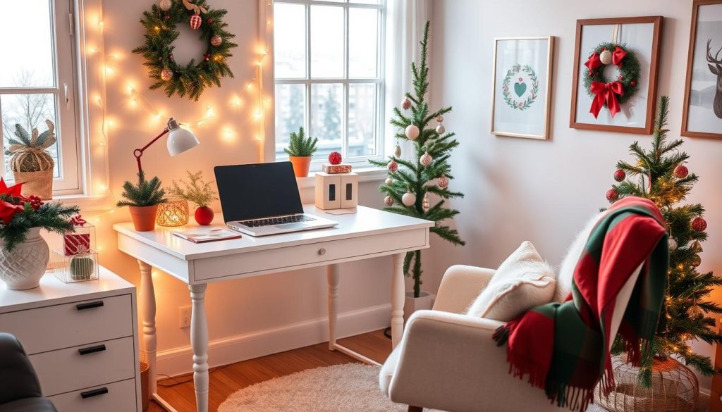 Christmas home office decor