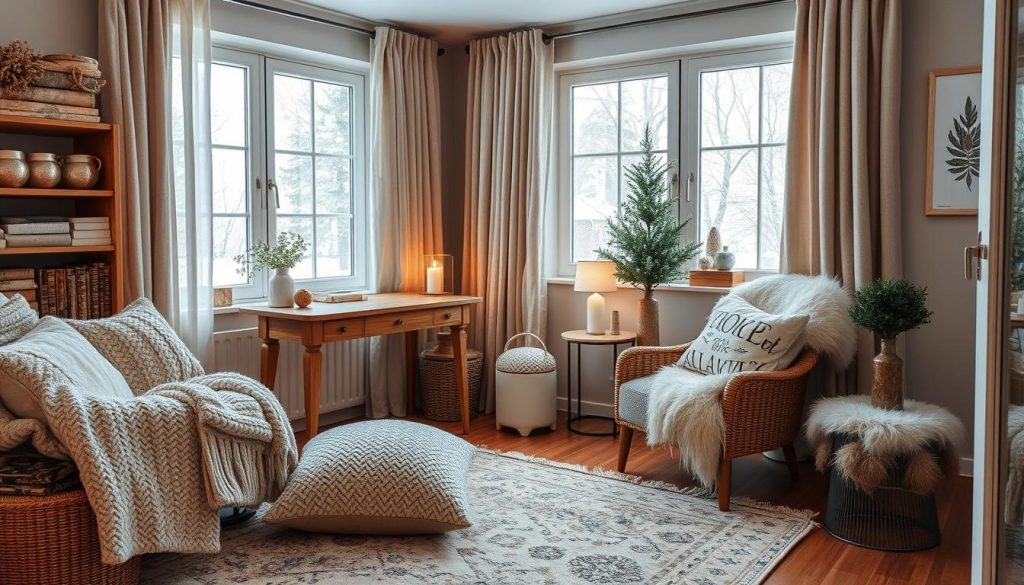 Cozy winter office