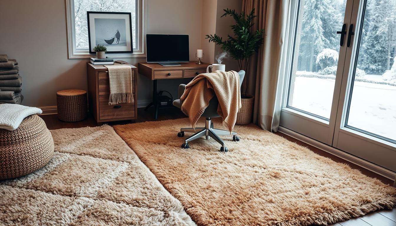 Cozy winter rugs home office decor