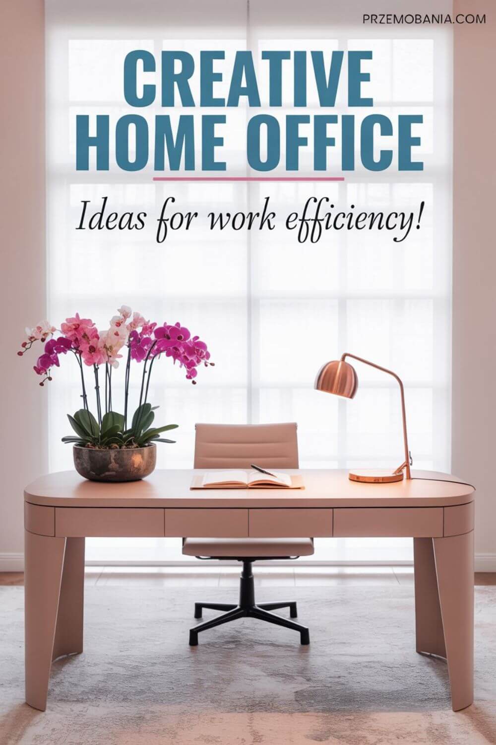 Creative Home Office Ideas for Work Efficiency pin