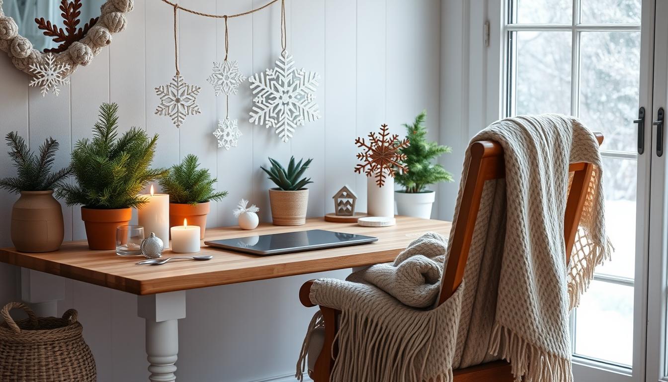 DIY winter home office decor projects